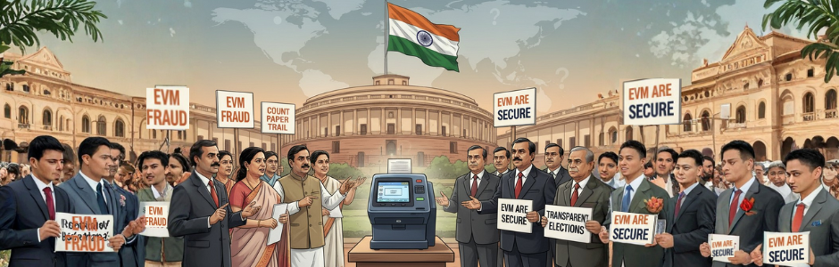 भारत में इलेक्ट्रॉनिक वोटिंग मशीन (ईवीएम) विवाद: विपक्ष, चुनाव आयोग और वैश्विक संदर्भ