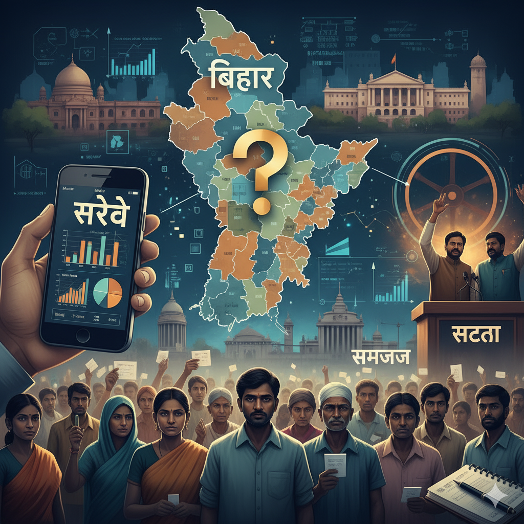 सर्वे, सत्ता और समाज: बिहार की राजनीति का बदलता चेहरा बिहार की राजनीति: जाति सर्वेक्षण, राजनीतिक के आयाम और शासन