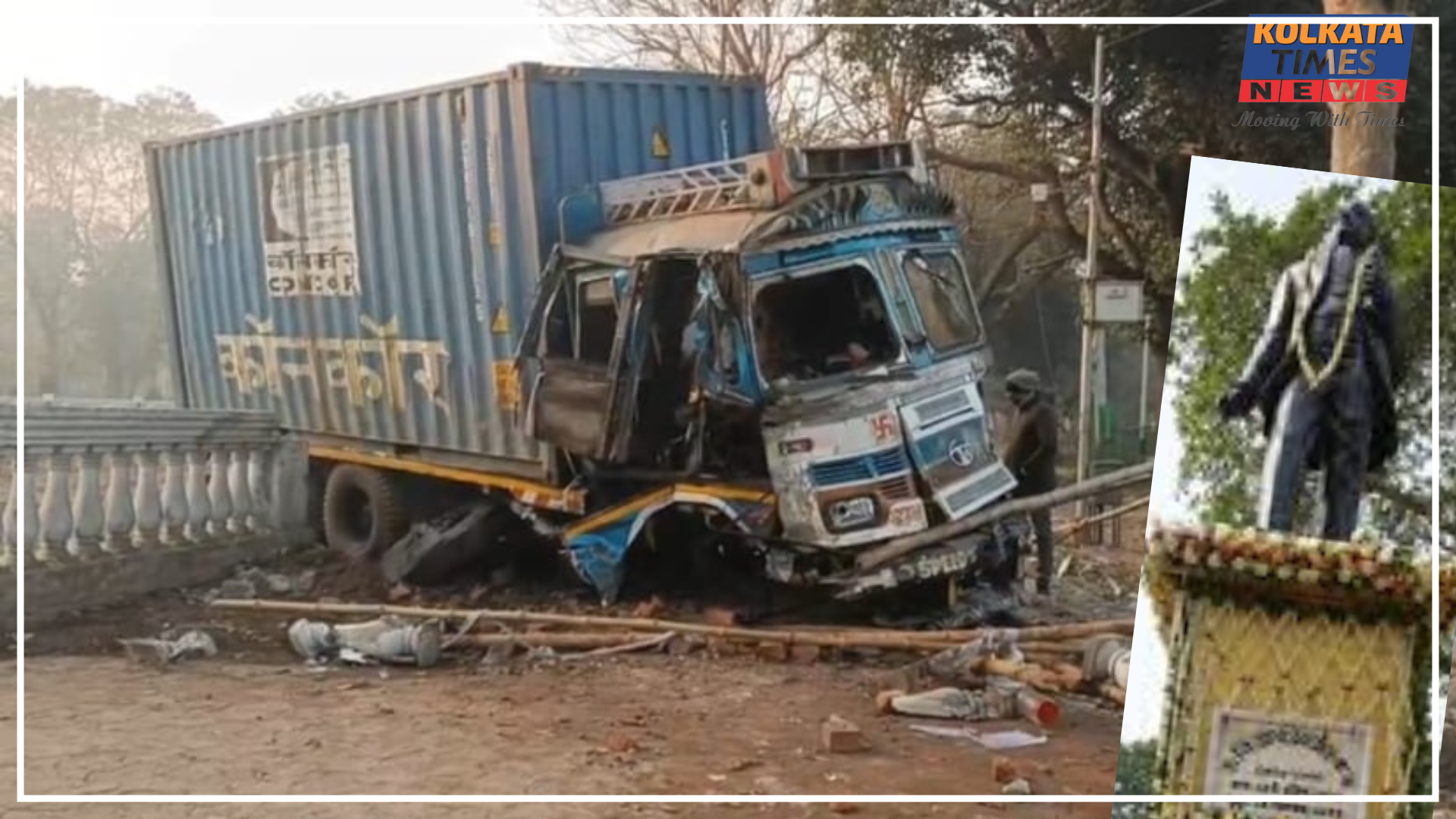 ভোরের রেড রোডে লরির তাণ্ডব! কয়েক হাত দূরত্বে রক্ষা অম্বেডকরের মূর্তি, আতঙ্ক শহরে