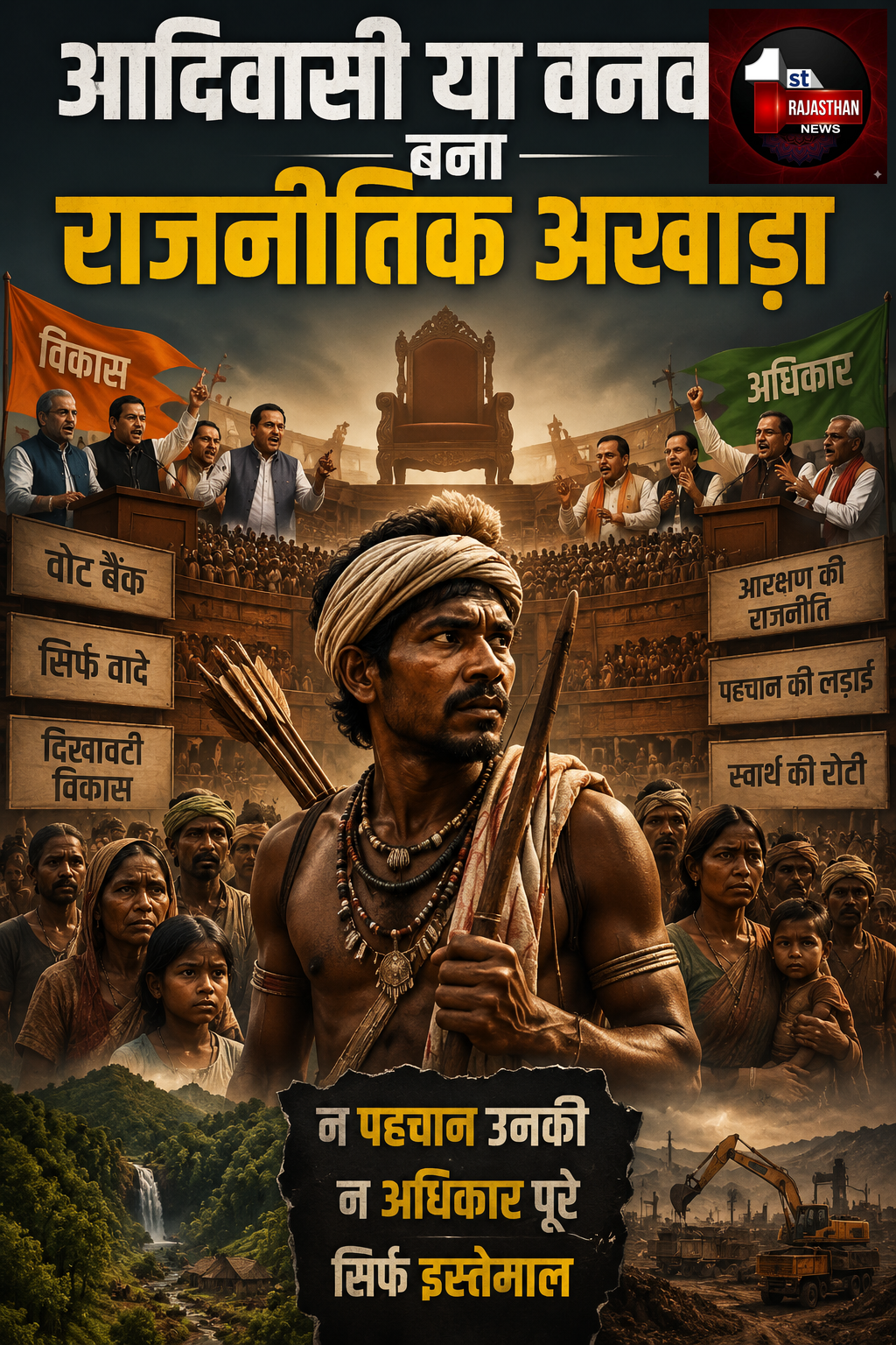 मूल निवासी" की पहचान बनाम "जंगल के निवासी" का नैरेटिव: आदिवासी अंचल में सुलगती नई सियासी जंग