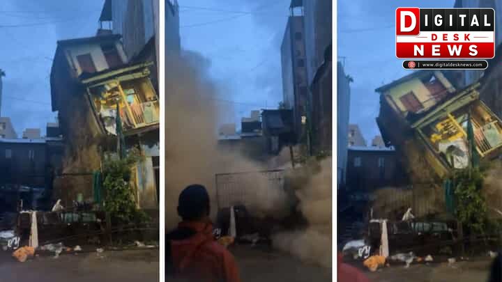 पुणे में भारी बारिश के बाद दो मंजिला इमारत ढही, हताहत नहीं