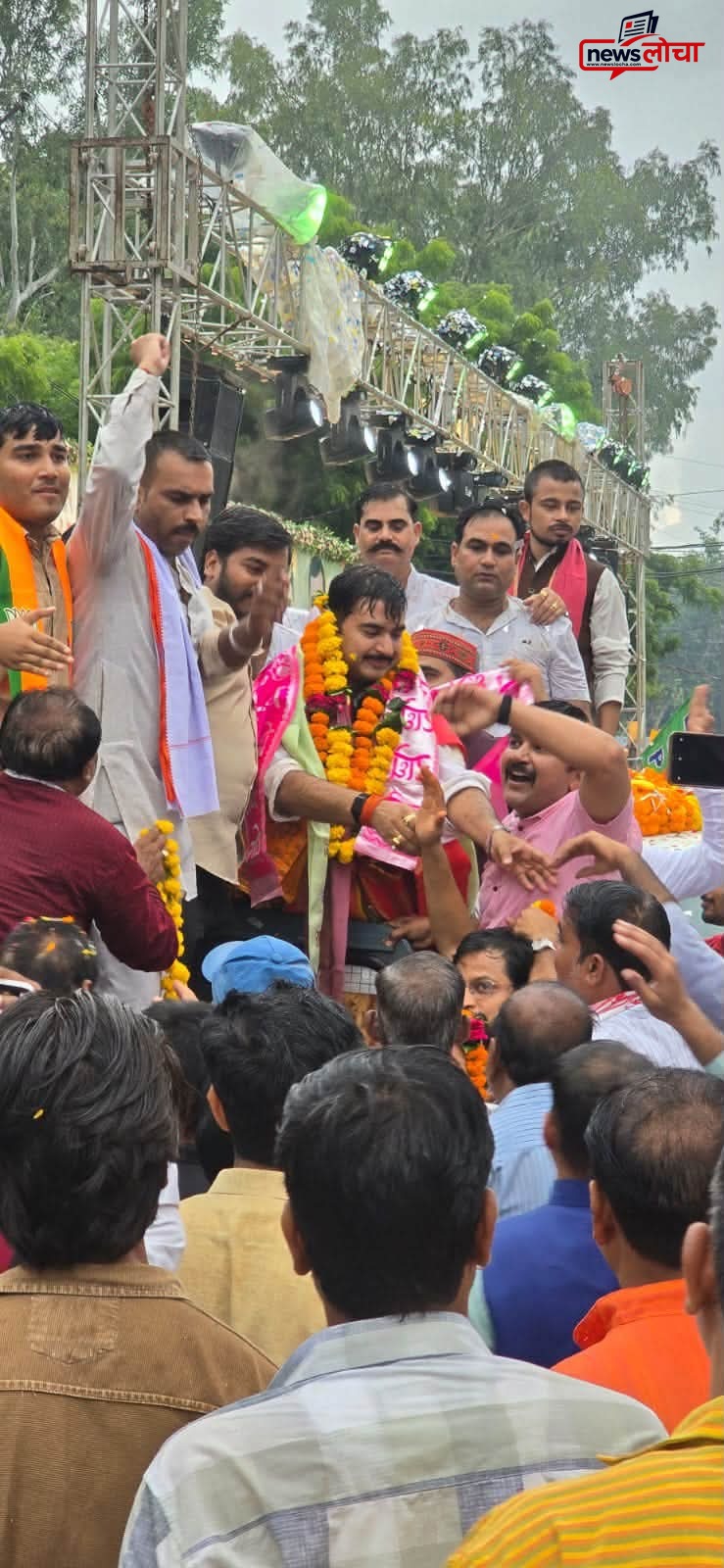 आशीष अग्रवाल के स्वागत में ग्वालियर में दिखा जोश