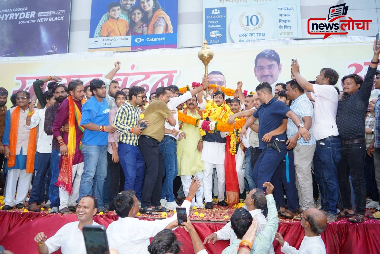 आशीष अग्रवाल के स्वागत में ग्वालियर में दिखा जोश