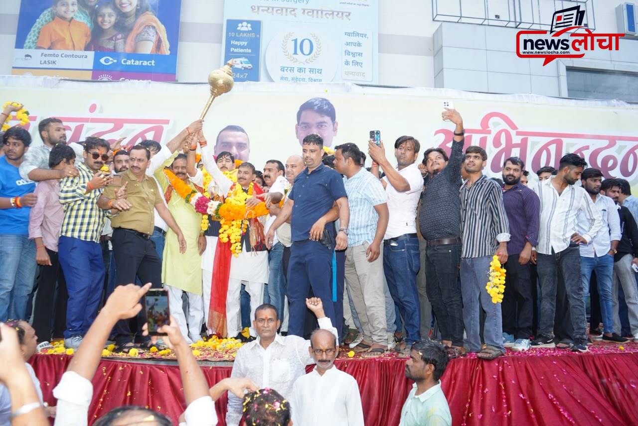 आशीष अग्रवाल के स्वागत में ग्वालियर में दिखा जोश