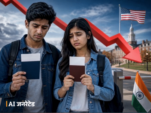 अमेरिका में भारतीय छात्रों की संख्या में 15% गिरावट; सख्त इमिग्रेशन नीतियों का असर 2025-26 तक