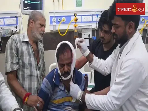 छत्तीसगढ़ के बिलासपुर में ज्वेलर्स के सिक्योरिटी गार्ड पर चापड़ से हमला