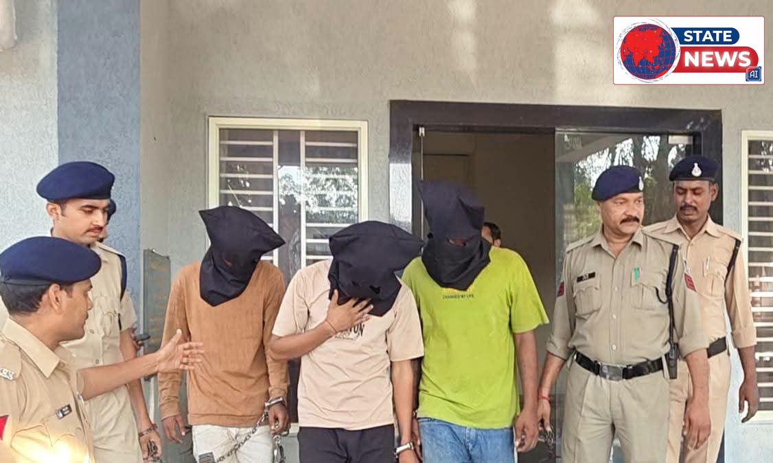 थाना सिविल लाइन पुलिस ने मरघट पहाड़िया में रात्रि के समय घर में घुसकर लूट की घटना को अंजाम देने वाले 3 आरोपियों को किया गिरफ्तार  