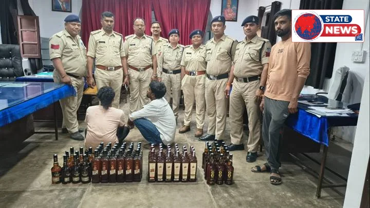 कटनी: रेलवे स्टेशन के पास से 72 बोतल विदेशी मदिरा जब्त, दो आरोपी गिरफ्तार
