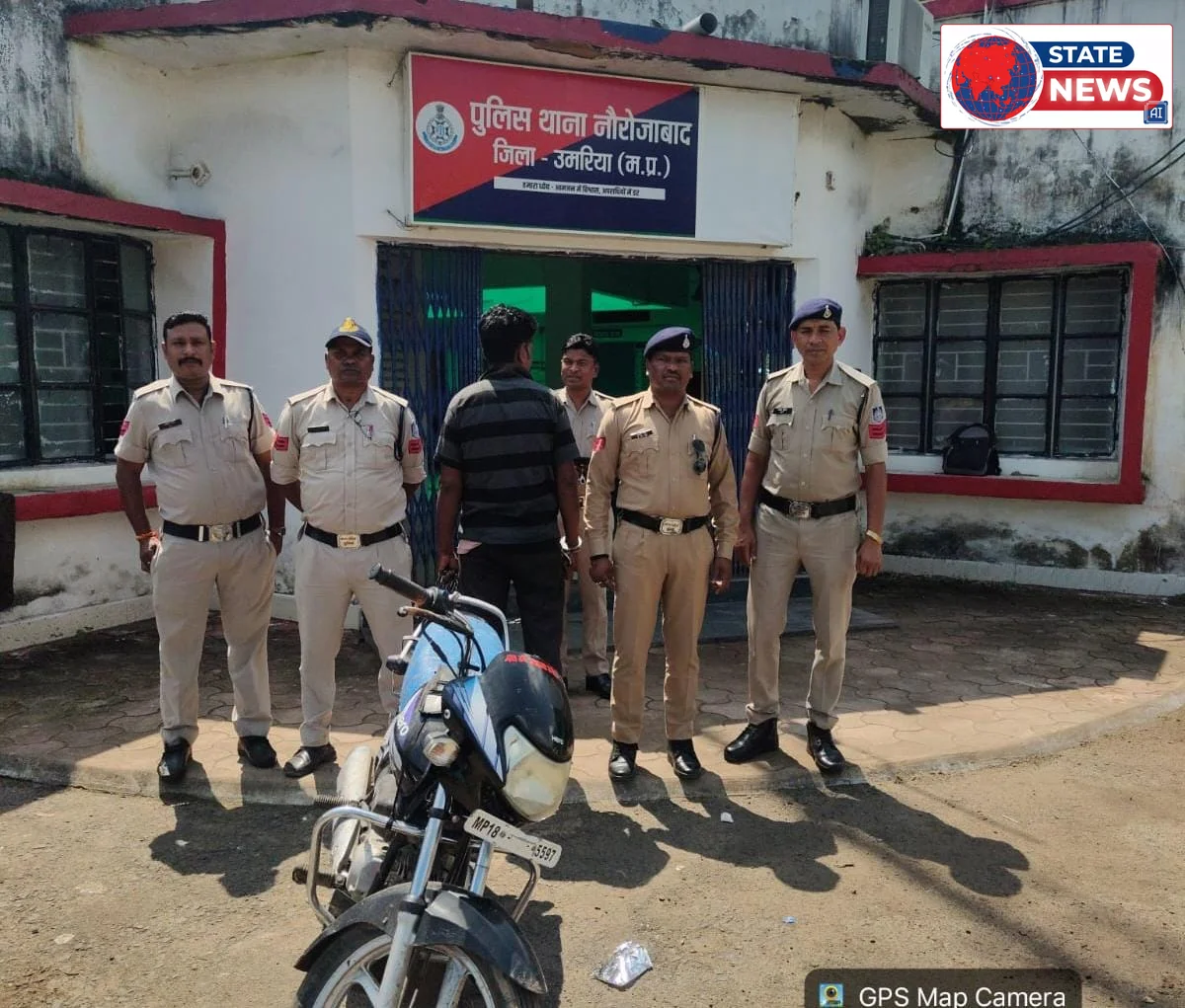 नौरोजाबाद पुलिस की बड़ी कार्रवाई, चोरी की बाइक बरामद