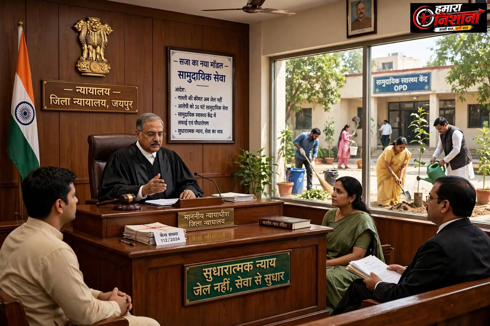 सजा का नया मॉडल: गलती की कीमत जेल नहीं, अस्पताल की सफाई और पौधारोपण से चुकानी होगी