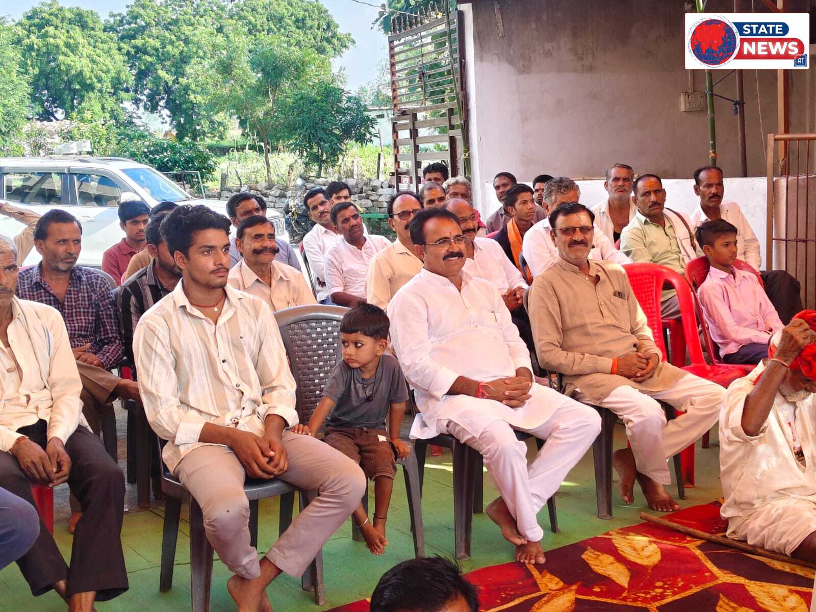 विधायक बृजेंद्र सिंह यादव ने रामपुरा में भागवत कथा में की शिरकत