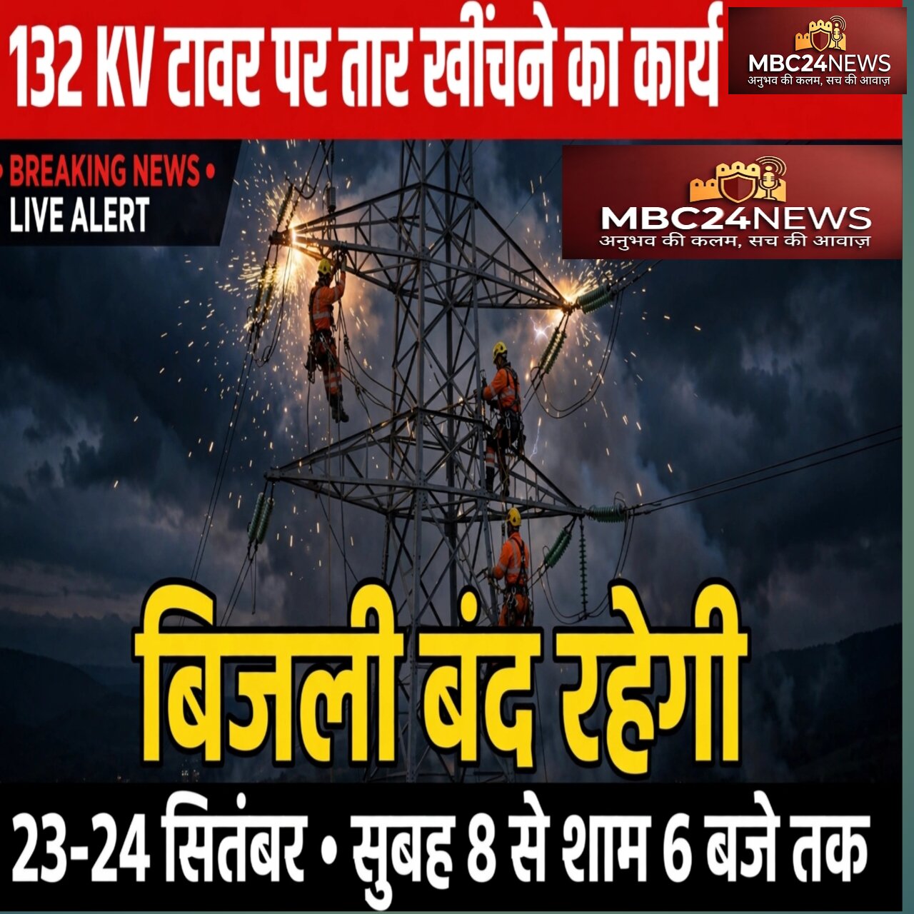 दो दिन रहेगी बिजली बंद  समय अनुसार निपटाये काम