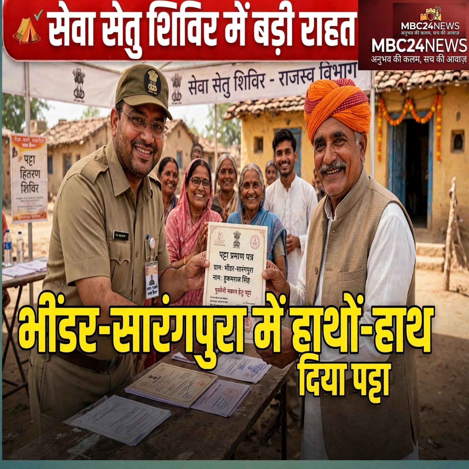 सारंगपुरा में मिला हाथों हाथ बापी पट्टा