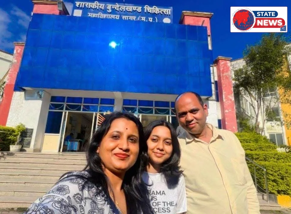 NEET_UG  2026 की परीक्षा में खकनार की खुशी साहू का सागर स्थित शासकीय बुंदेलखंड चिकित्सा में हुआ चयन