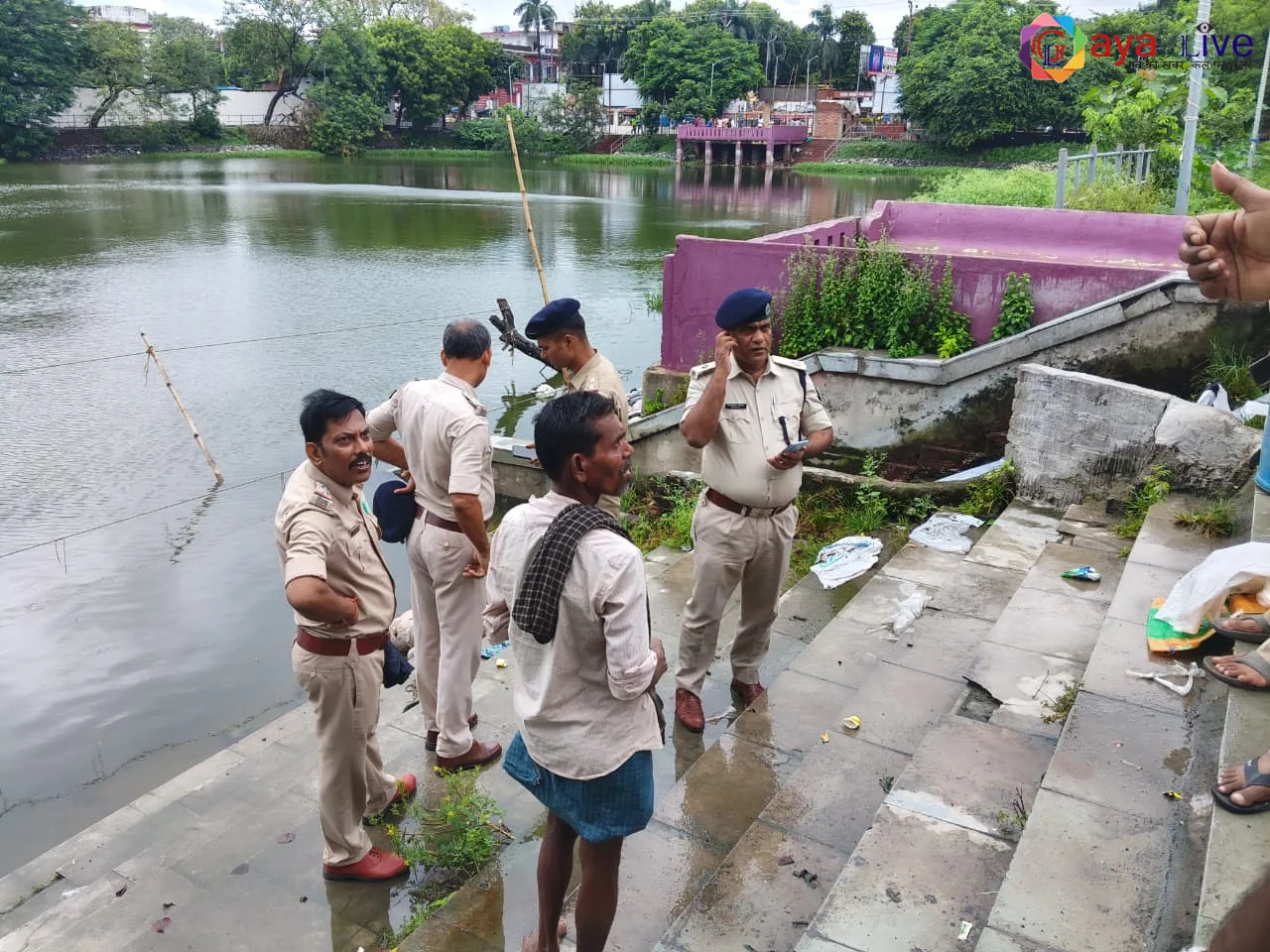 गयाजी के दिग्घी सरोवर में मिला अज्ञात व्यक्ति का शव, मौत से उठे सवाल