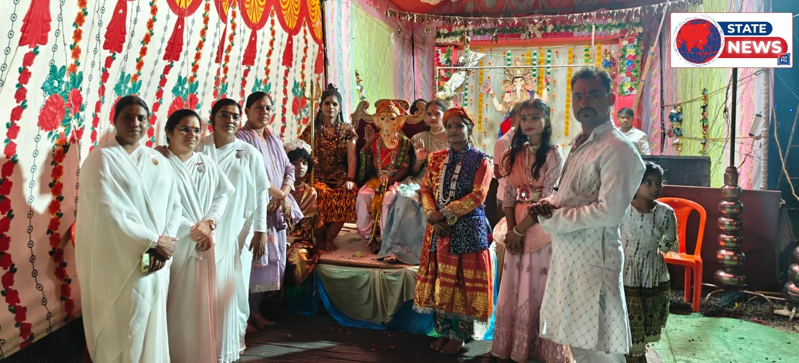 केसली में गणेश पंडाल में ब्रह्माकुमारीज़ ने दी सांस्कृतिक प्रस्तुति