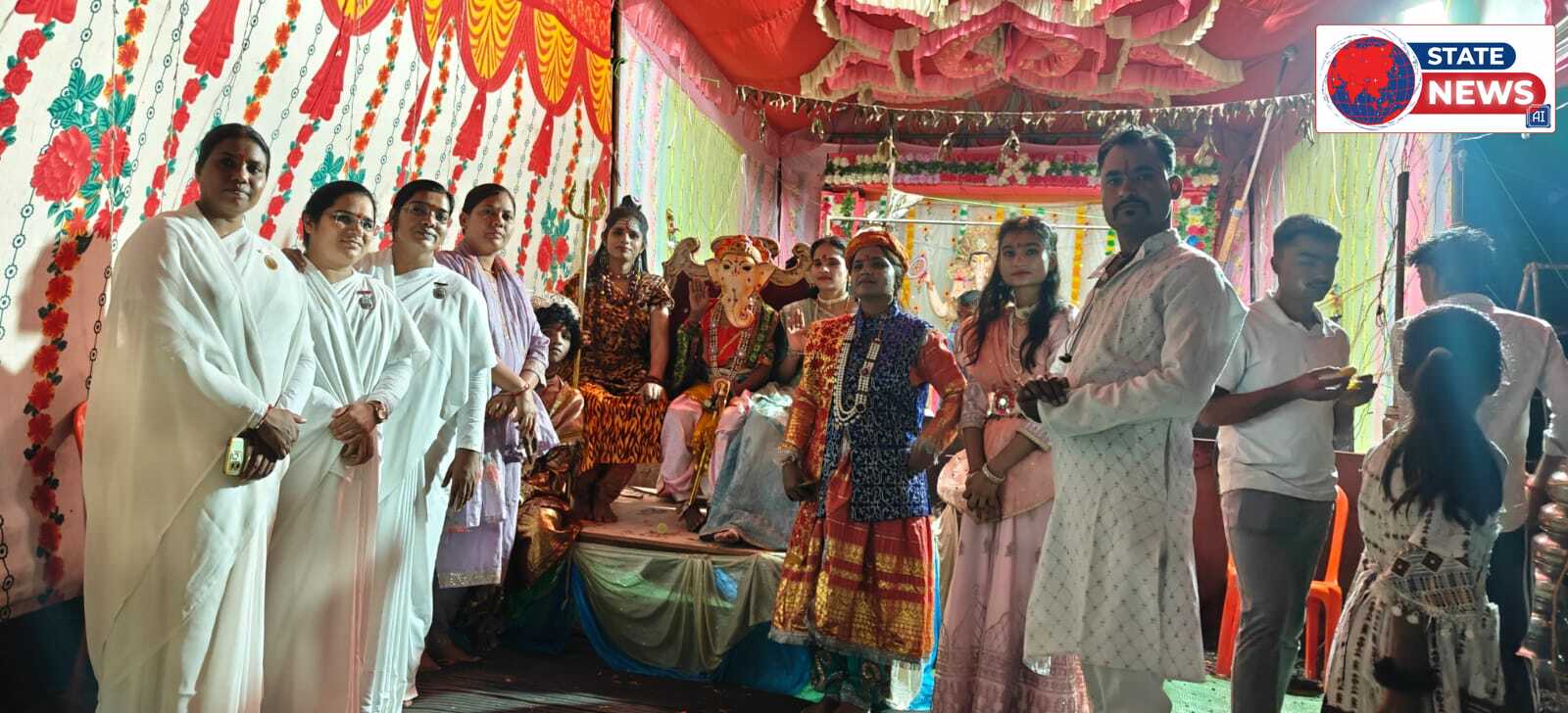 केसली में गणेश पंडाल में ब्रह्माकुमारीज़ ने दी सांस्कृतिक प्रस्तुति
