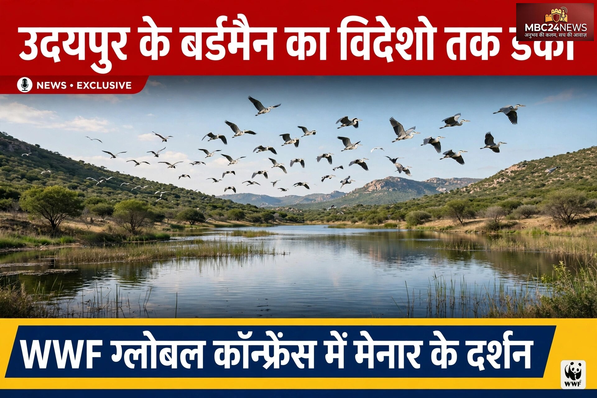 बर्ड विलेज मेनार का डंका विदेशों तक: 120 देशों के सामने बोले उदयपुर के बर्डमैन दर्शन 
मेनारिया, WWF ने किया आमंत्रित
इस वक्त की सबसे बड़ी खबर