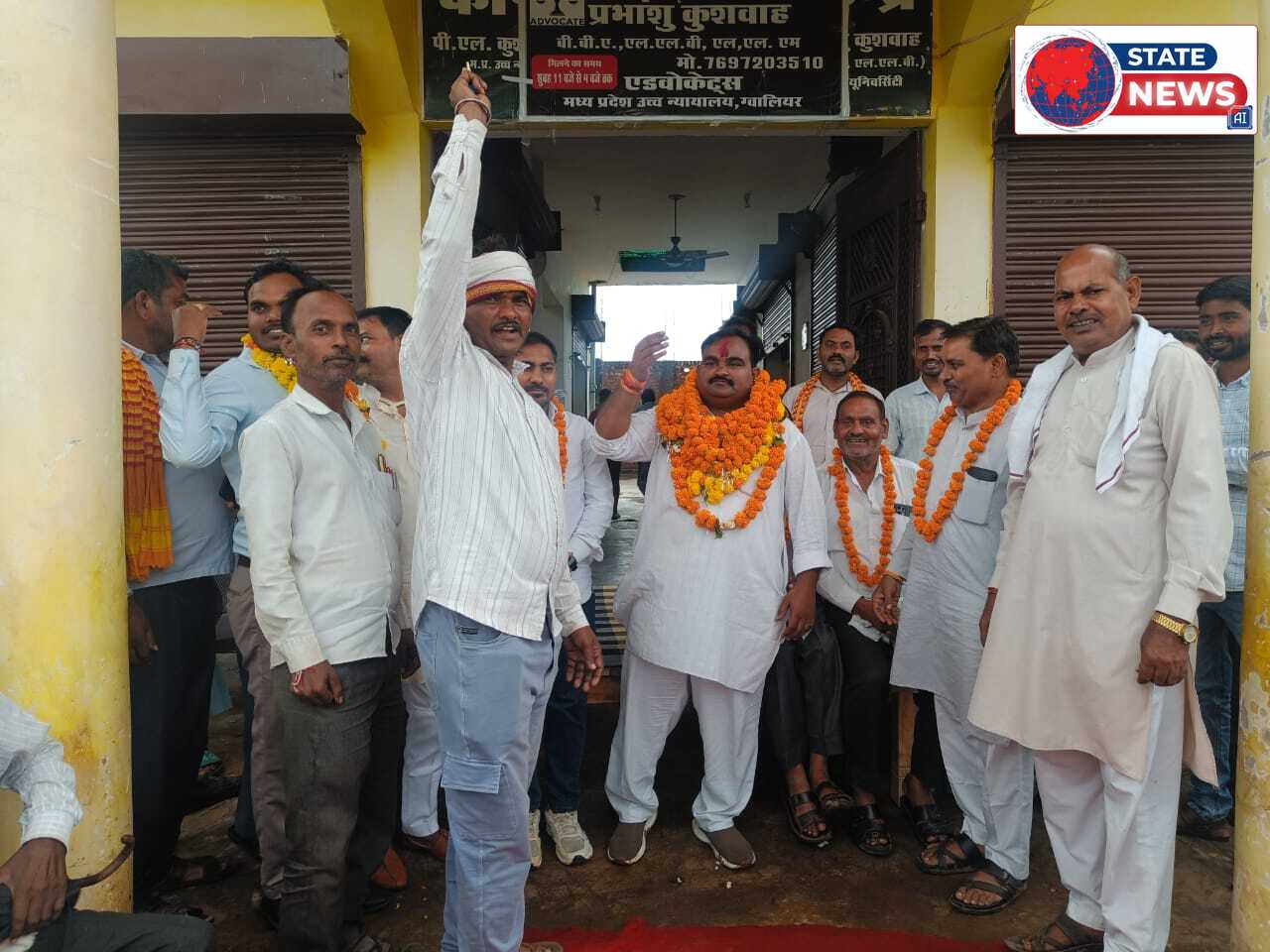 प्रांतीय कुशवाह समाज भिण्ड जिलाध्यक्ष दिलीप सिंह कुशवाह का मौ में भव्य स्वागत