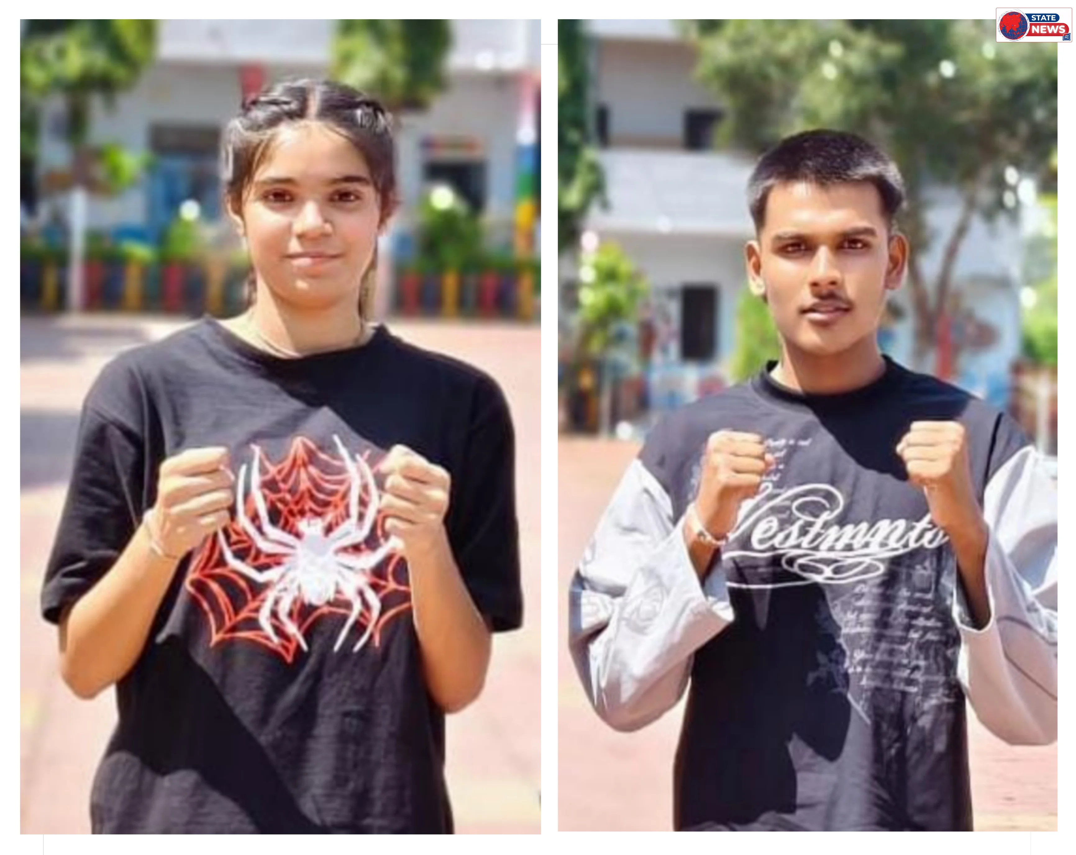 संभाग स्तरीय कराते के लिए दो खिलाड़ियों का चयन