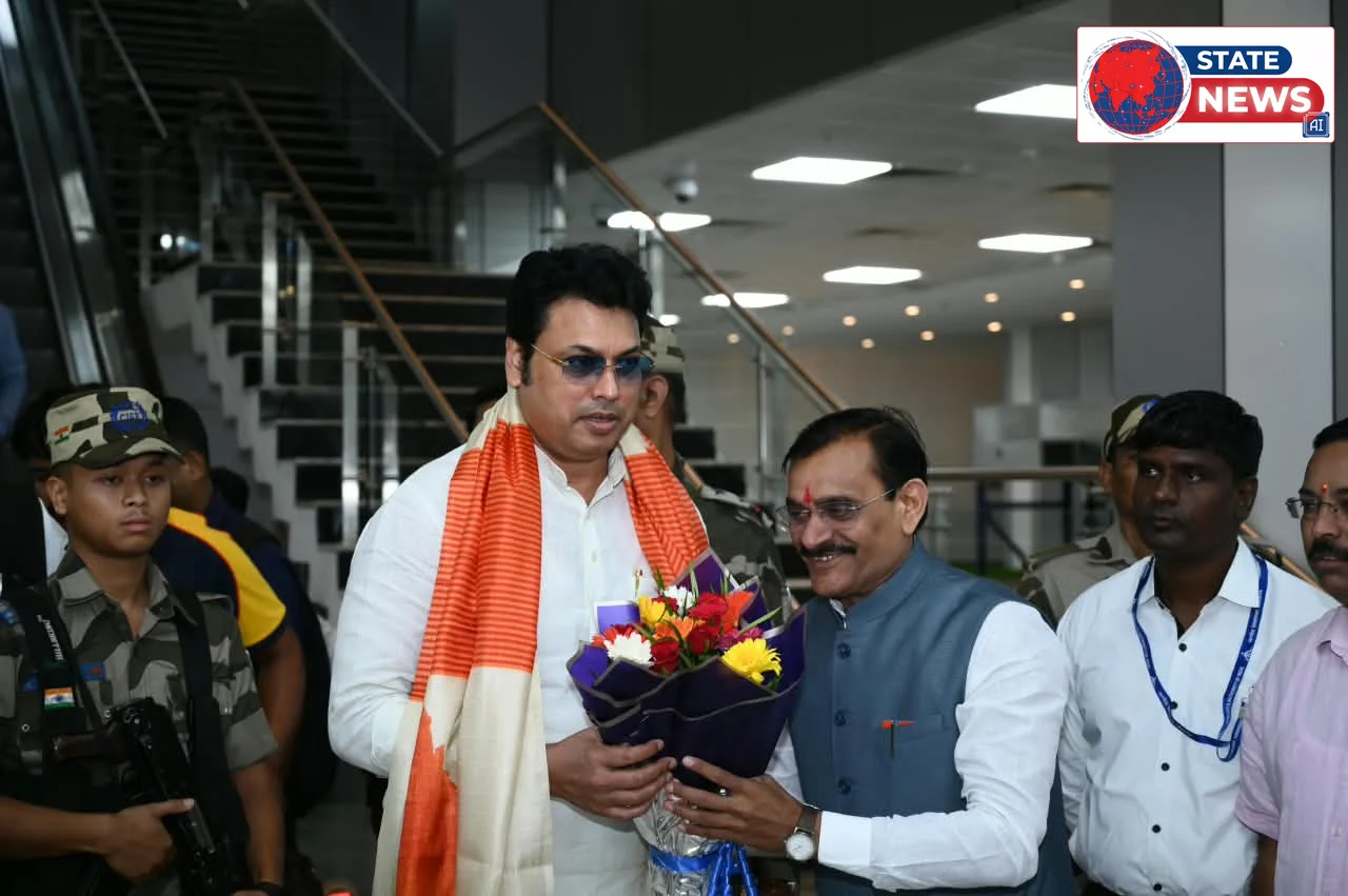 बिप्लब कुमार देब का भोपाल आगमन: स्वागत से लेकर संगठन की बैठक तक, MP BJP के नए प्रभारी का पहला दिन
