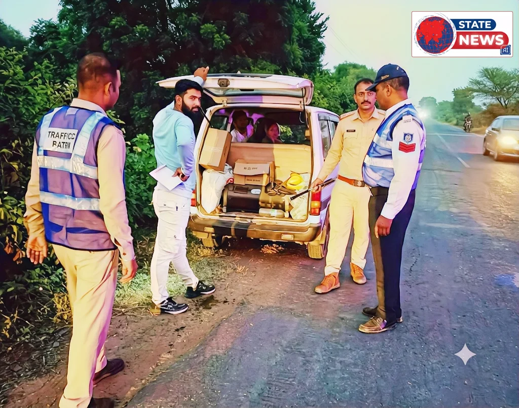 हेलमेट-सीटबेल्ट को लेकर यातायात पुलिस सख्त, 18 चालान