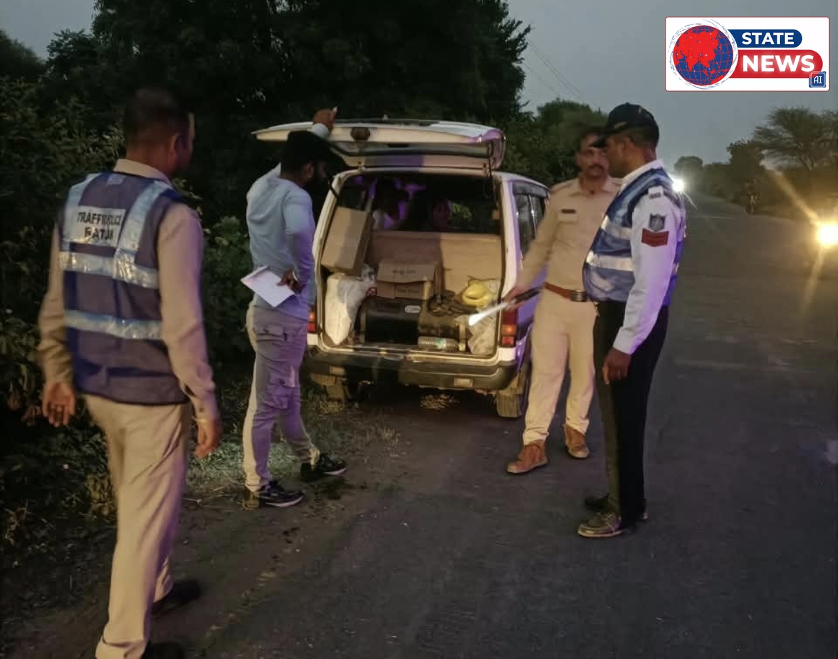 हेलमेट-सीटबेल्ट को लेकर यातायात पुलिस सख्त, 18 चालान