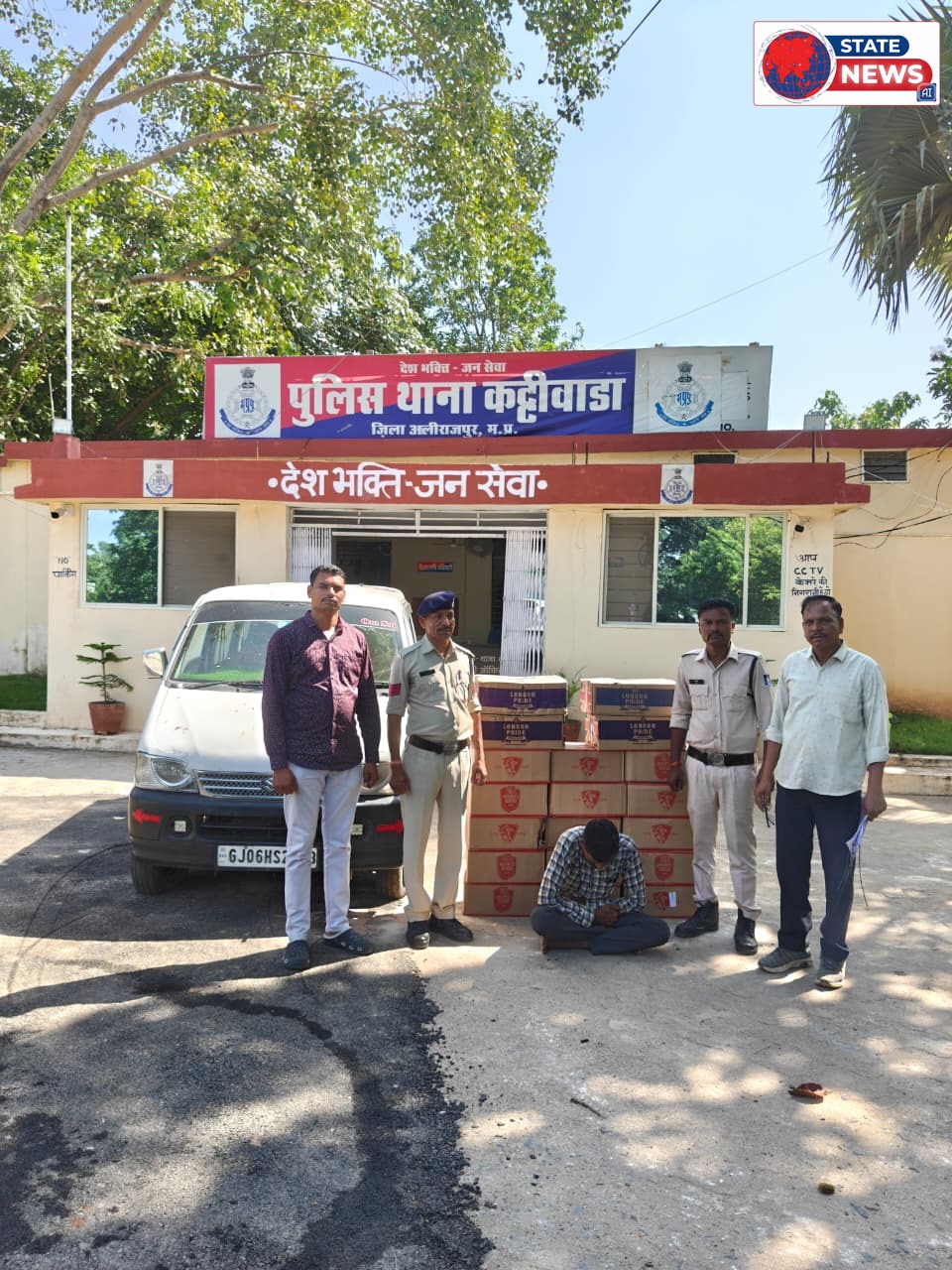 कट्ठीवाड़ा में अवैध शराब की खेप पकड़ी, ईको वाहन से 537.6 बल्क लीटर शराब जब्त