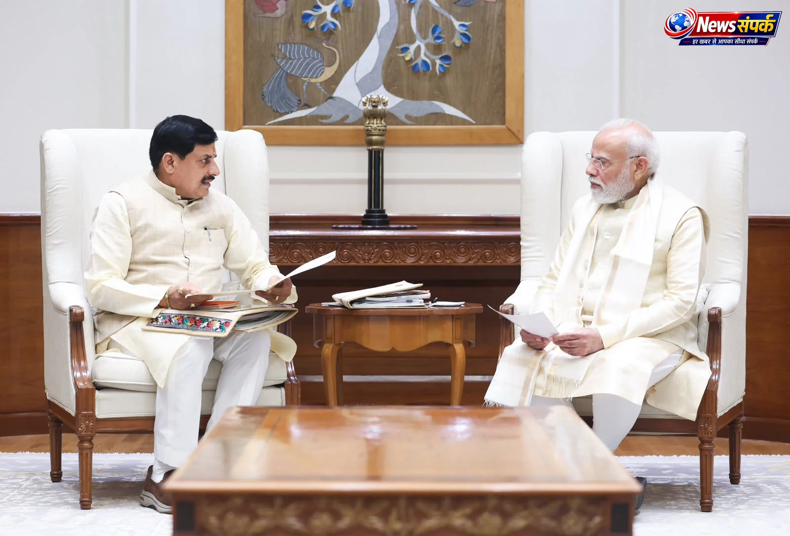 मुख्यमंत्री डॉ. मोहन यादव ने नई दिल्ली में प्रधानमंत्री श्री नरेंद्र मोदी से  की सौहार्दपूर्ण मुलाकात