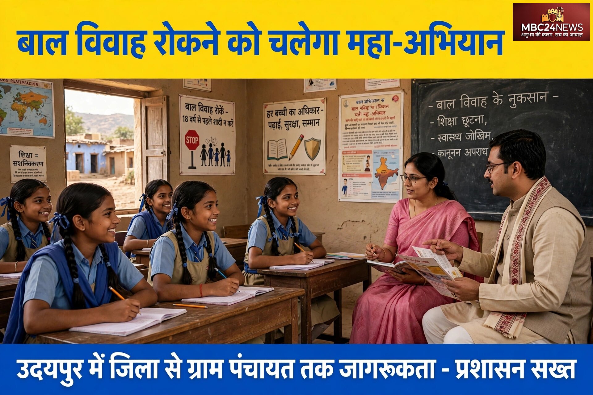 बाल विवाह करवाया तो भुगतने होगे परिणाम, 
जिला प्रशासन बाल विवाह पर सख्त