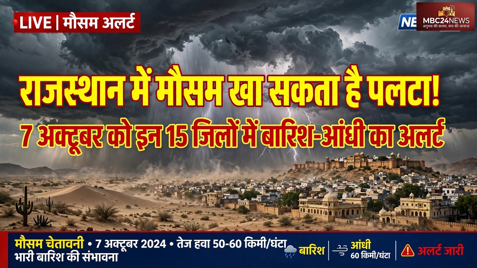 मौसम खा सकता हे पलटा;  बारिश होने की हे संभावना