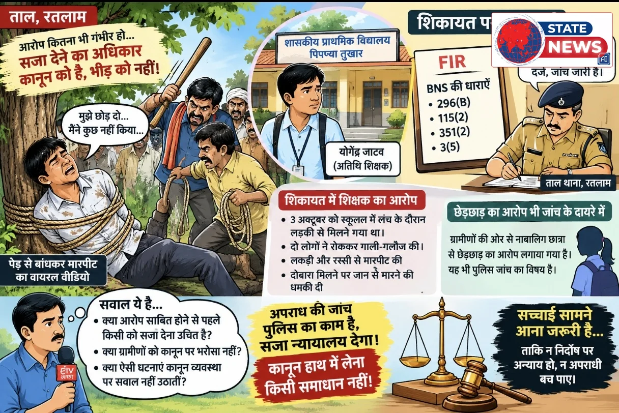 शिक्षक पर आरोप था तो पुलिस को सौंपते, पेड़ से बांधकर पीटने की इजाजत किसने दी?