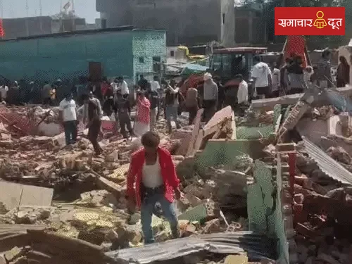इंदौर में RE-2 रोड पर फिर शुरू हुई रिमूवल कार्रवाई:130 बाधक मकान तोड़े जा रहे, भारी पुलिस बल के साथ निगम कमिश्नर, वरिष्ठ अधिकारी मौके पर मौज