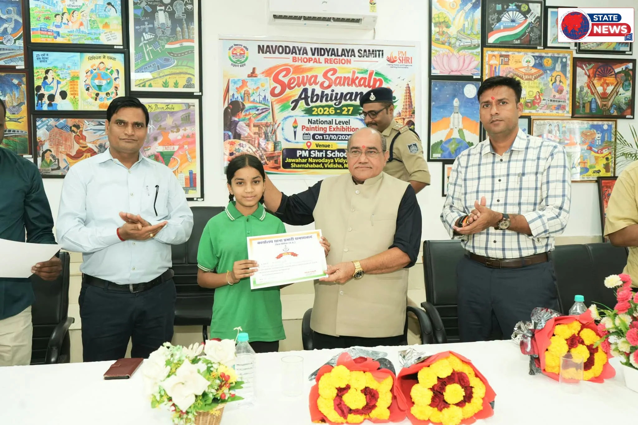 नवोदय विद्यालय शमशाबाद में देशभर की प्रतिभाओं का संगम, चित्रों में उकेरा विकसित भारत-2047 का सपना