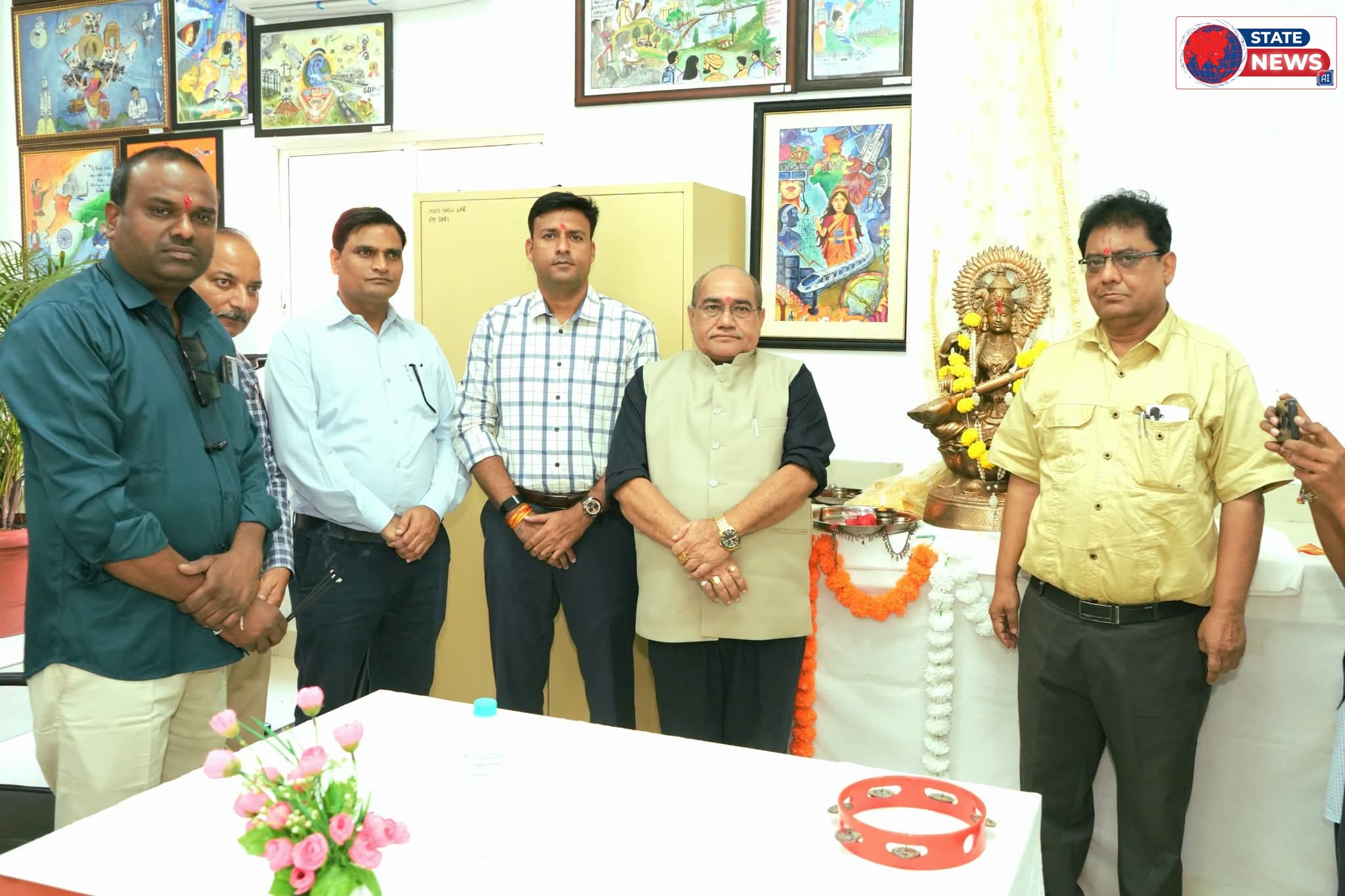 नवोदय विद्यालय शमशाबाद में देशभर की प्रतिभाओं का संगम, चित्रों में उकेरा विकसित भारत-2047 का सपना