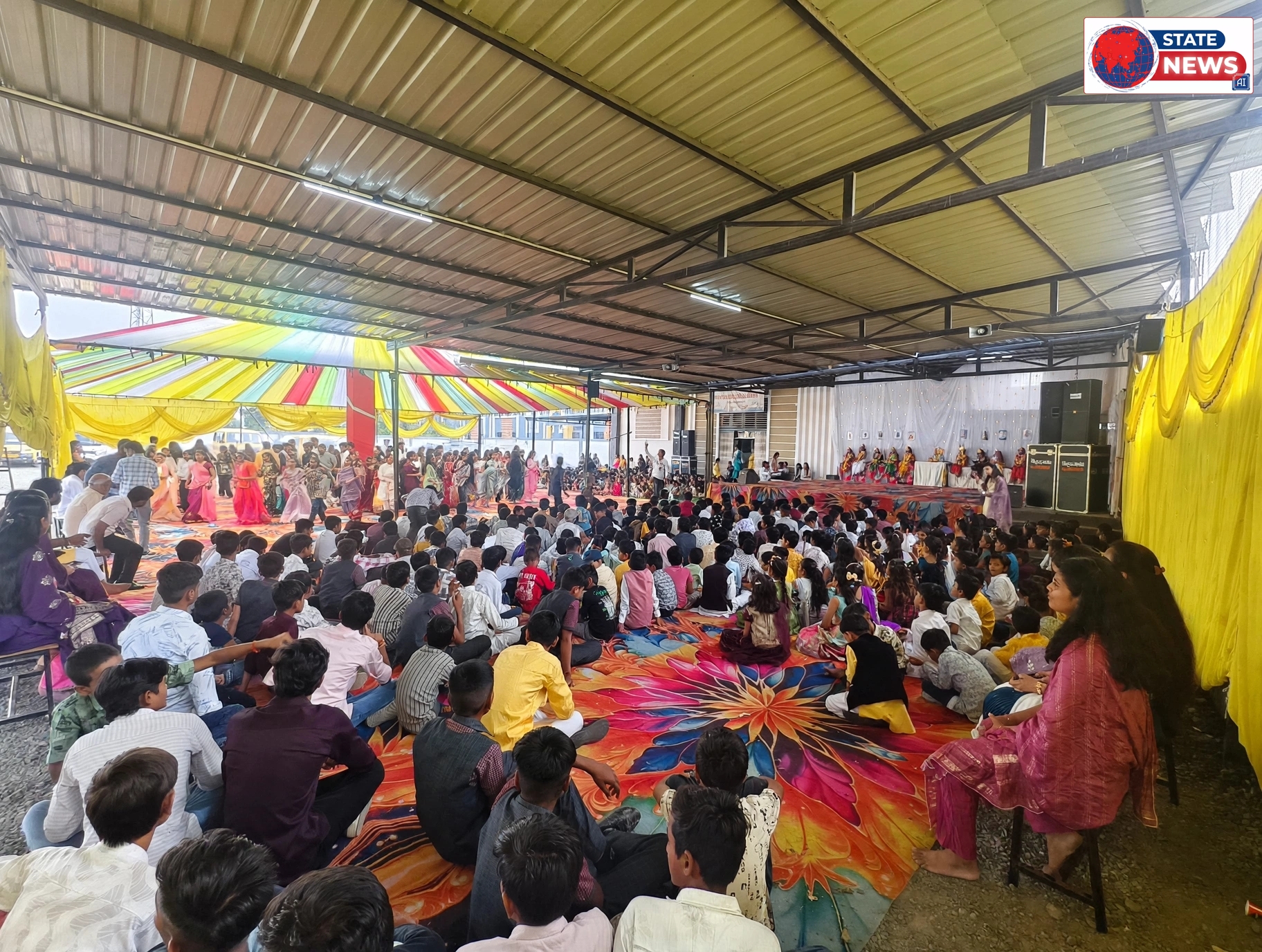 श्री राजेश्वर पब्लिक स्कूल में गरबा महोत्सव, भक्ति में झूमे विद्यार्थी