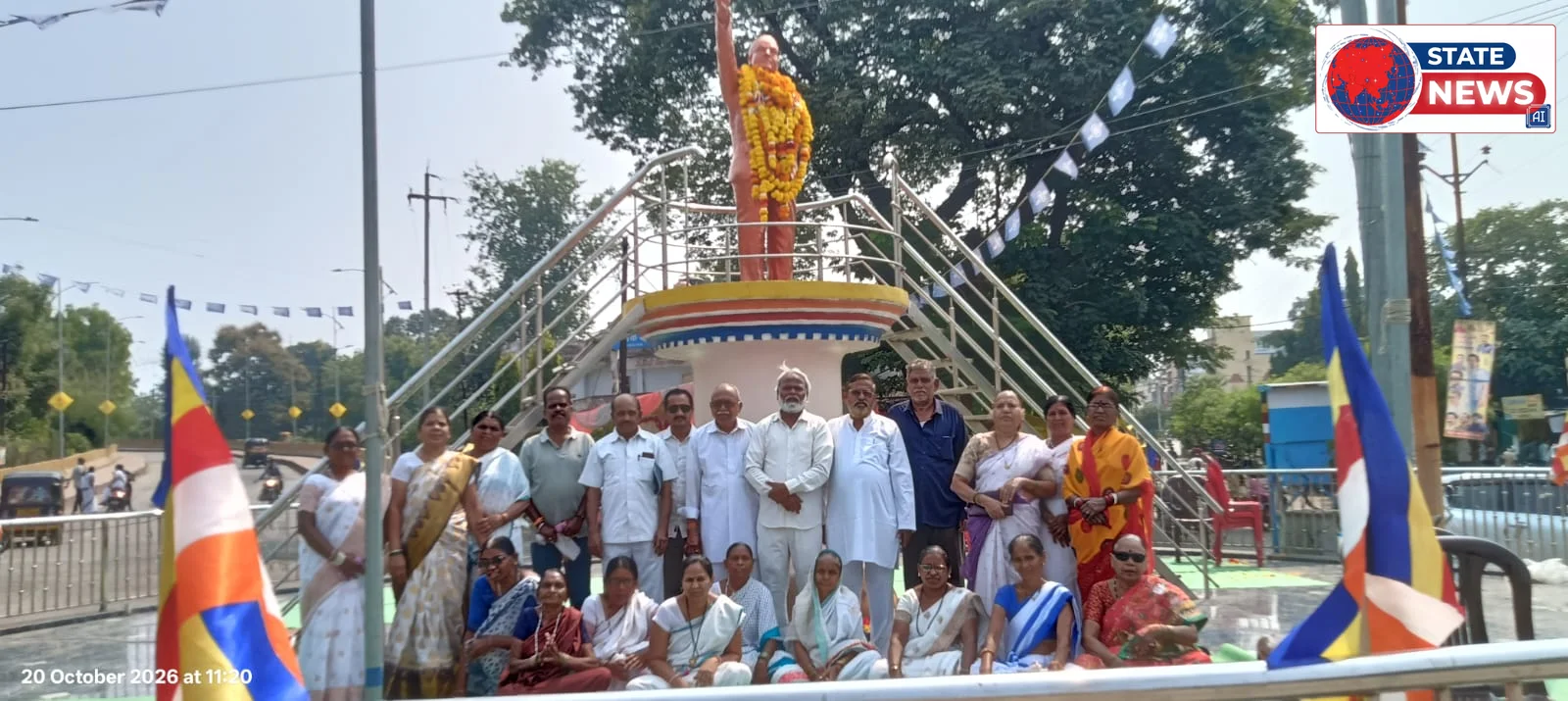 श्रद्धा बुद्ध विहार परिसर में मनाया गया धम्म चक प्रवर्तन दिवस, सम्राट अशोक के शौर्य को किया याद।