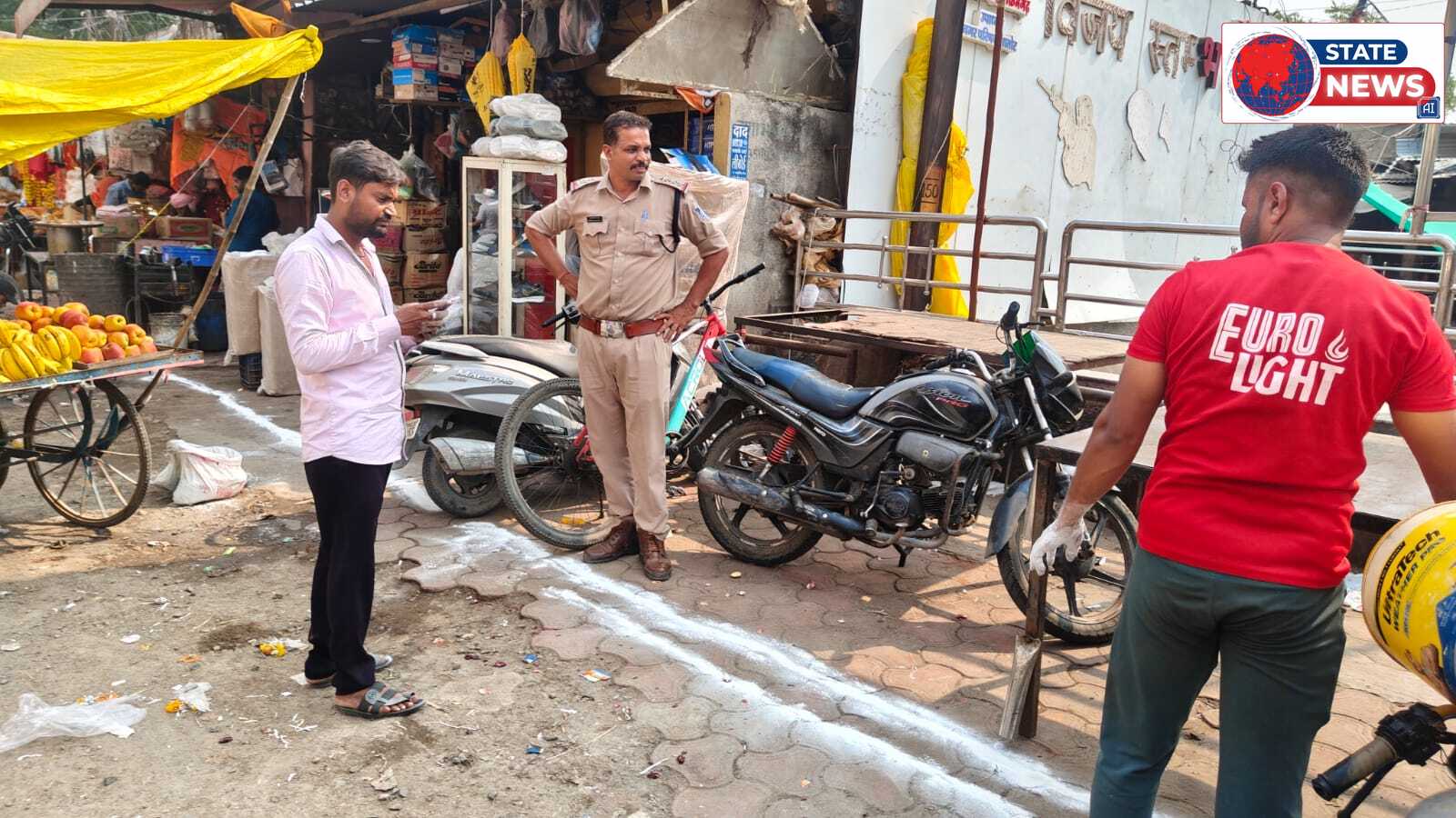 संजय चौक पर यातायात सुधारने की पहल, अतिक्रमण हटवाया