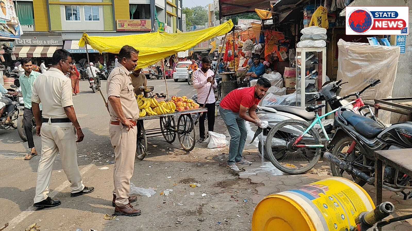 संजय चौक पर यातायात सुधारने की पहल, अतिक्रमण हटवाया