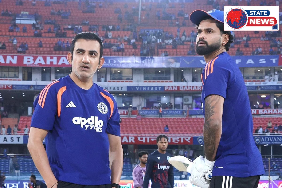 मुख्य कोच गौतम गंभीर और T20I कप्तान श्रेयस अय्यर। (फाइल फोटो)