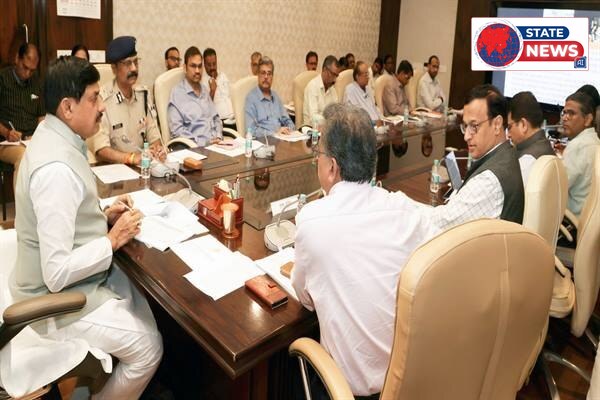 CM Mohan Yadav reviewing collectors and SPs through video conference