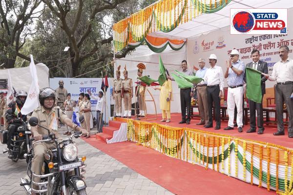 राष्ट्रीय एकता दिवस के लिए 14 राज्यों के 146 पुलिस राइडर्स भोपाल से रवाना, DGP ने दिखाई हरी झंडी