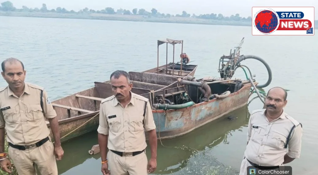 सीहोर में खनिज विभाग की बड़ी कार्रवाई, अवैध रेत उत्खनन करते 14 नाव-इंजन और पनडुब्बी मशीन जब्त*