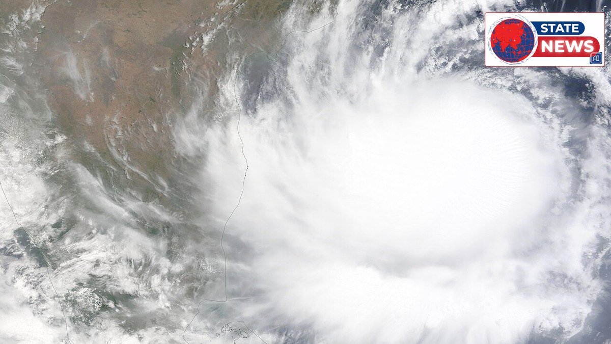 Satellite image of a cyclone over Bay of Bengal near Andhra Pradesh coast, file photo