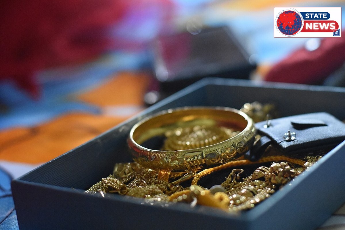 Gold jewellery in a box