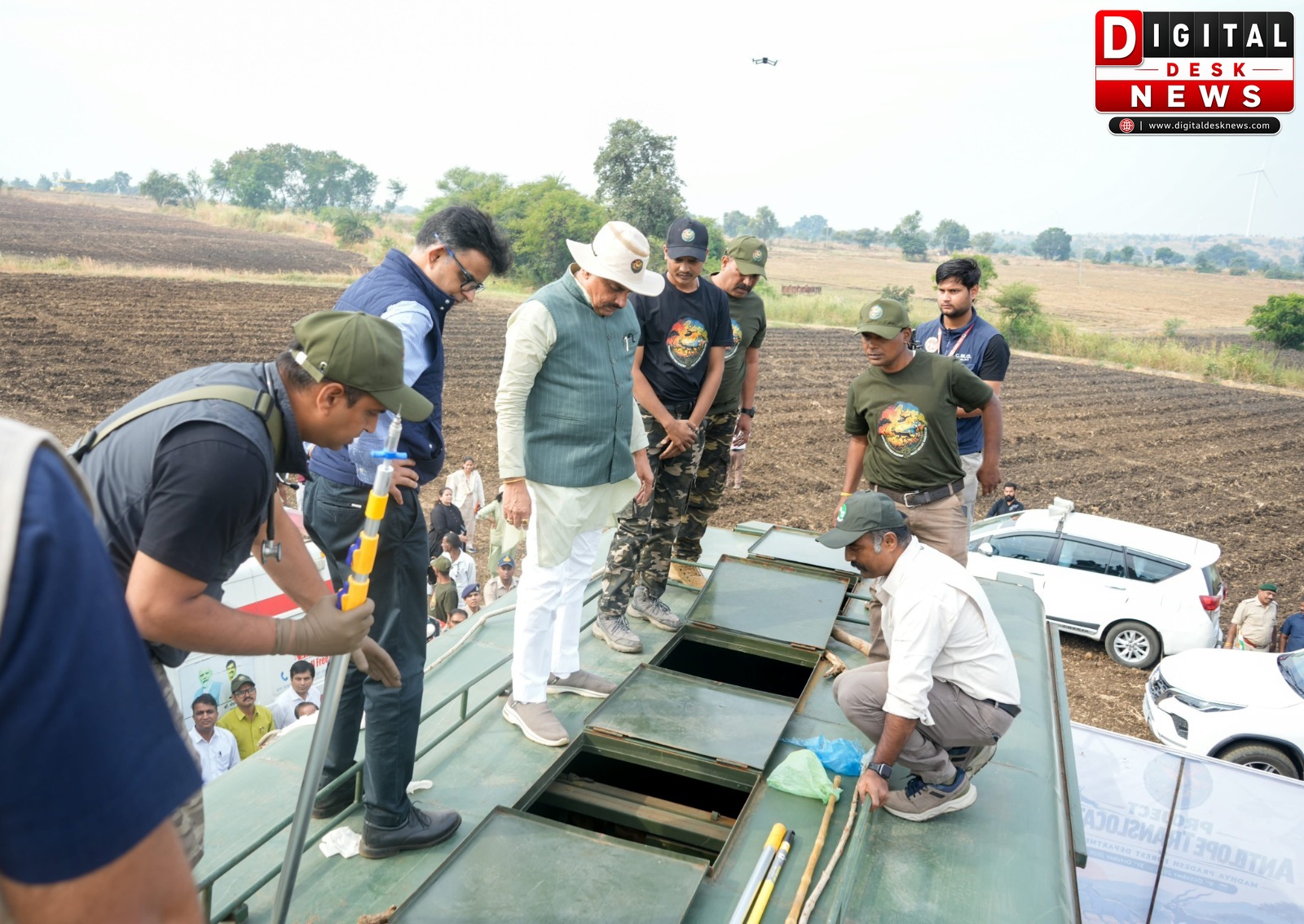 शाजापुर में चल रहा कृष्णमृगों का सफल रेस्क्यू अभियान