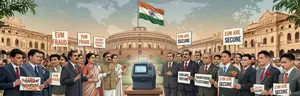 भारत में इलेक्ट्रॉनिक वोटिंग मशीन (ईवीएम) विवाद: विपक्ष, चुनाव आयोग और वैश्विक संदर्भ