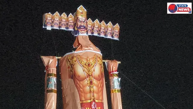 नेपानगर में धूमधाम से हुआ रावण दहन, 7 नंबर गेट रामलीला मैदान में उमड़ा  जनसैलाब