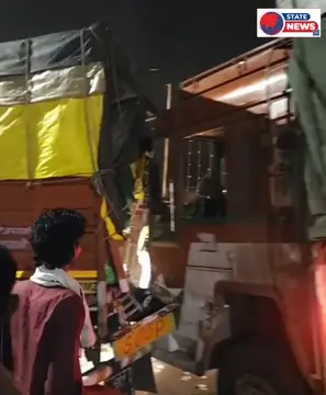 बेकाबू ट्रक का कहर, तीन ट्रक क्षतिग्रस्त*